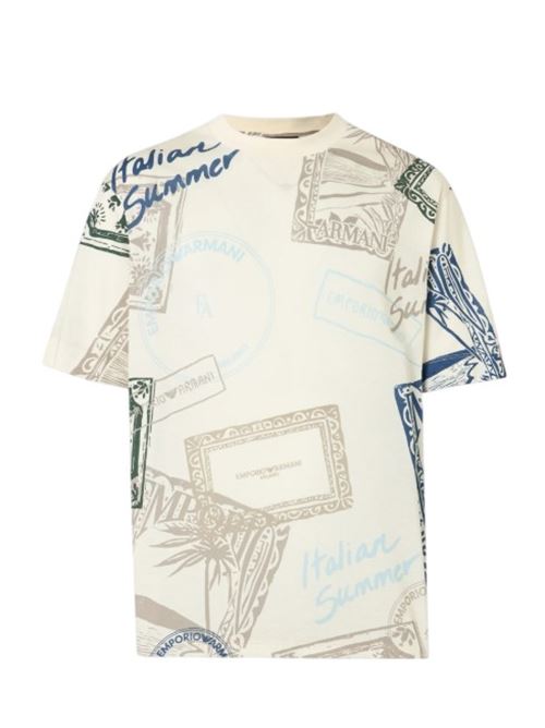 T-shirt in jersey di cotone e lyocell Emporio Armani | EM005274 AF24857.M0359